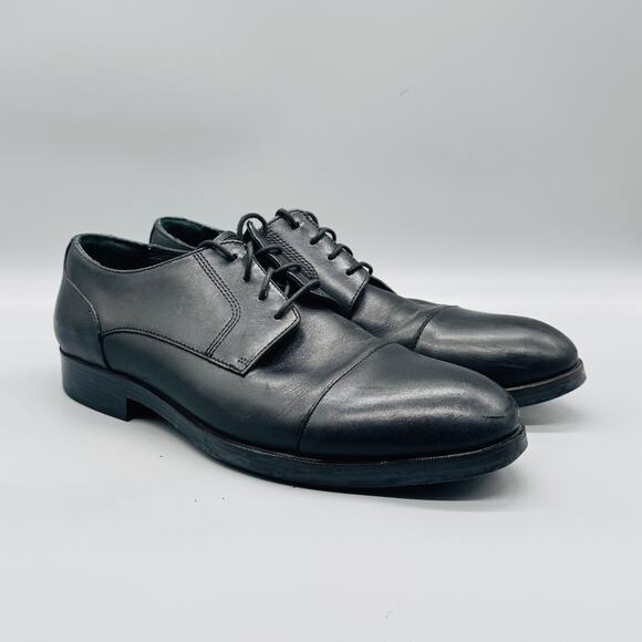 Cole Haan Shoes Mens 9.5 Black Leather Grand OS Cap Toe Derby Oxford Dress main image 9